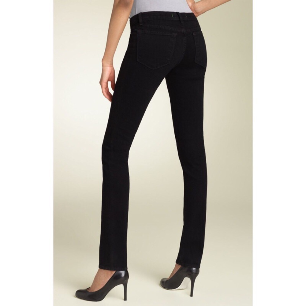 J Brand Very Dark Denim Jeans, Pencil Leg (Blue)